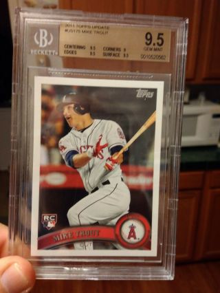 2011 Topps Update Mike Trout Bgs 9.  5 Gem Rookie Rc Card Us175