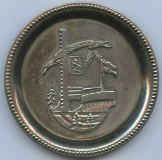 Finland Olympic Games Helsinki 1952 Souvenir Metal Plate Dish Grade