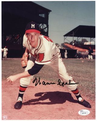 Warren Spahn Boston Milwaukee Braves Hof Signed Autographed 8x10 Photo Jsa