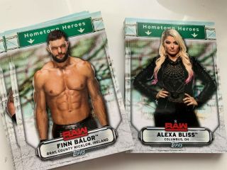 Topps 2019 Wwe Raw 48 Card Hometown Heroes Insert Set Alexa Bliss Finn Balor,