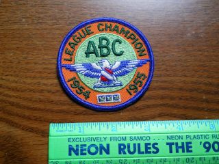 Vintage,  Abc,  1954 - 1955,  League Champion,  Embroidered Bowling Patch