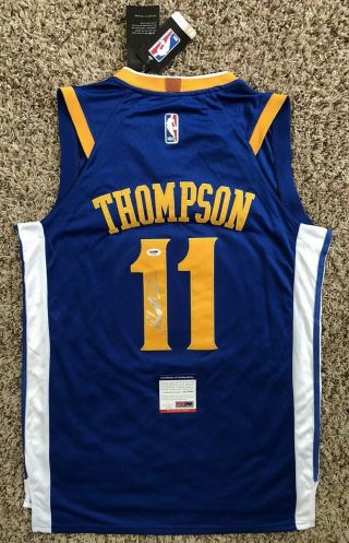 Klay Thompson Signed Golden State Warriors Jersey Psa/dna 11 Nba All Star