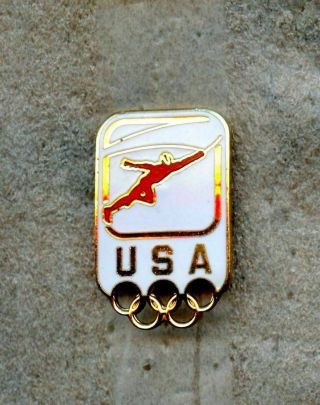 Noc Usa Team Fencing 1996 Atlanta Olympic Games Pin Enamel