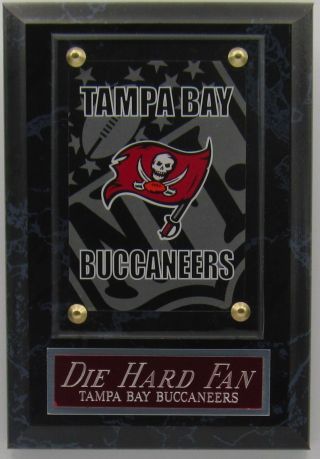 Die Hard Fan Tampa Bay Buccaneers Card Wall Plaque With Easel For Your Man Cave
