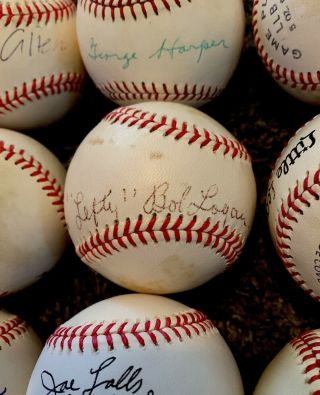 Lefty Bob Logan Died 1978 Former Baseball Signed Autographed Baseball Star