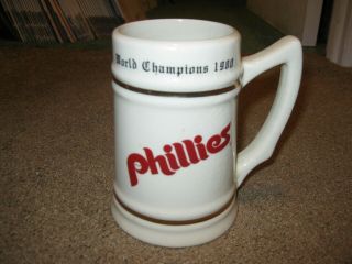 Philadelphia Phillies 1980 World Champions Mug Stein