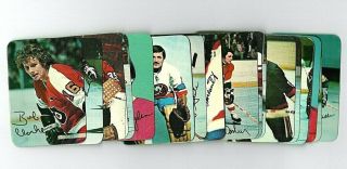 1976 - 77 Topps Hockey Glossy Insert Set Of 22 Cards Bv$80