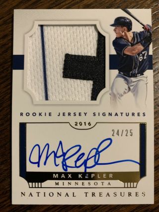 2016 National Treasures Rpa Rookie Jersey Signatures Gold Max Kepler /25