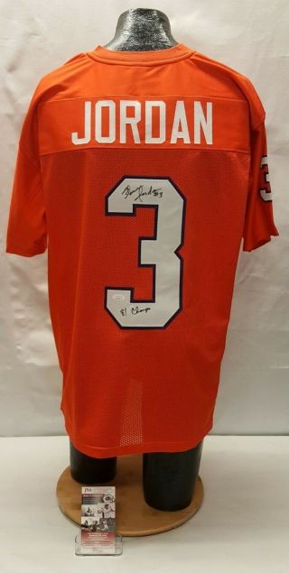 Homer Jordan Signed Autographed Clemson Tigers Football Jersey Jsa Cc75917