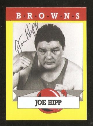 1993 Joe Hipp Autographed Browns Boxing Trading Card 31 Rare