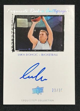 2019 Ud Goodwin Champions Luka Doncic Exquisite Rookie On Card Auto Rc /99