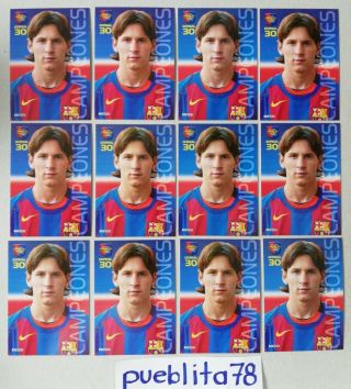 2004 X22 Lionel Messi Rookie Cards Megacracks Barca Campeon Very Good Conditions