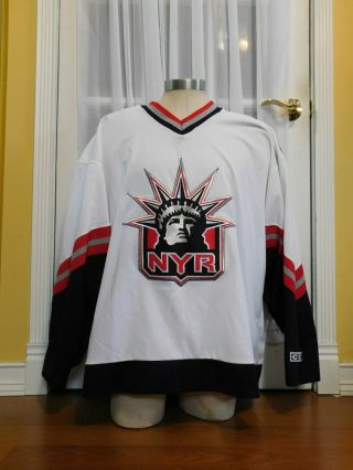 Pre - Owned Ccm York Rangers Liberty White Hockey Jersey Size Mens Xxl