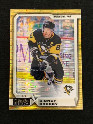 Sidney Crosby 2018 - 19 O - Pee - Chee Platinum Opc Platinum Seismic Gold 20 38/50
