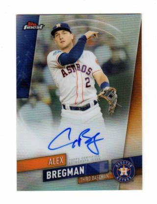 2019 Topps Finest Alex Bregman Houston Astros Autograph Card