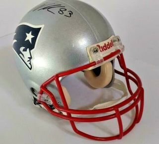 Wes Welker England Patriots Autographed Riddell Full Size Nfl Helmet Jsa