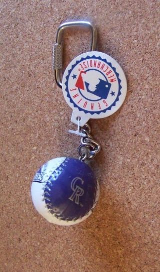 Colorado Rockies OLD LOGO Inaugural Year 1993 MLB mini baseball key ring ball 2