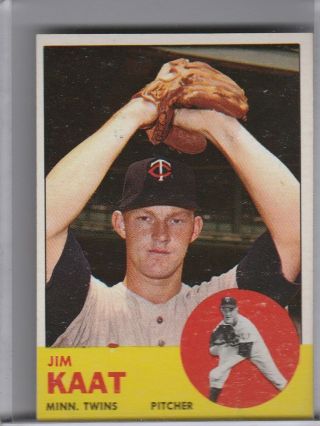 1963 Topps 165 Jim Kaat Minnesota Twins 6178