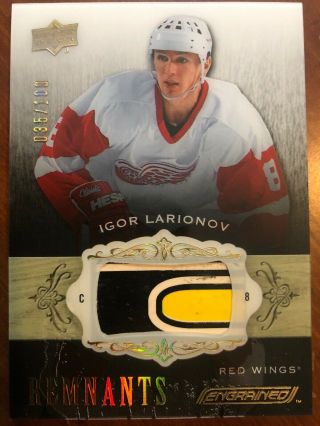 18 - 19 Ud Engrained Remnants Game Stick R - Il Igor Larionov /100