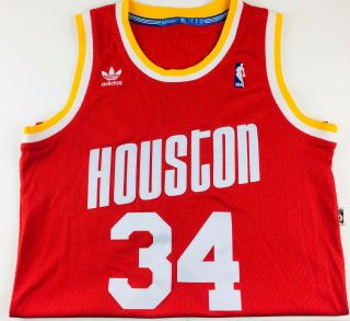 Adidas Hakeem Olajuwon Hardwood Classics Houston Rockets 34 Jersey Size Small