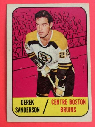 Old Vintage Nhl Hockey Card (set Break) 1967 - 68 Topps 33 Derek Sanderson Rookie