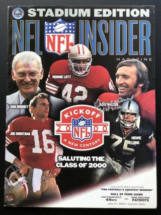 Dave Wilcox Signed 2000 Nfl Hall Of Fame Game Program 49ers Vs Patriots Bx6