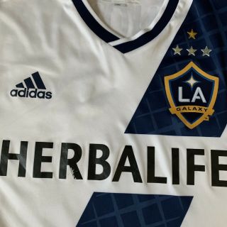 USA Los Angeles LA GALAXY 10 Donovan MLS Soccer Jersey Size XL White Herbalife 4