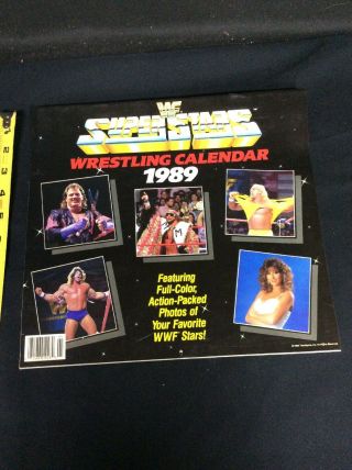 Wwf Wwe 1989 Wrestling Superstars Calendar Hulk Hogan Ultimate Warrior Cover