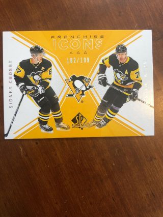 18 - 19 Ud Sp Authentic Franchise Icons Pittsburgh 125 Crosby/malkin /199