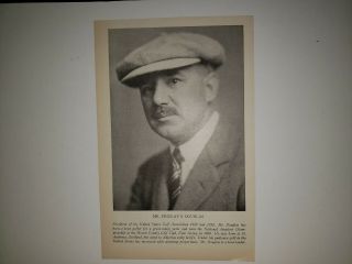 Findlay S.  Douglas Golfing 1930 Blue Book Sheet Poster Very Rare