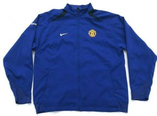 Nike Manchester United Mcfc Blue Soccer Warm Up Front Zip Vented Jacket Men Xxl