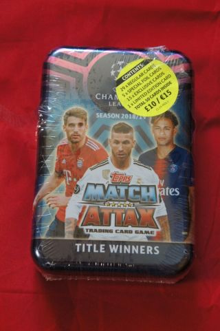 Topps Match Attax Uefa Champions League 2018/19 Title Winners Tin