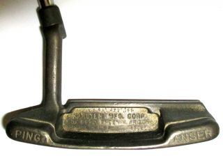 Vintage Ping Anser Brass Putter Karsten Mfg Phoenix Az 068 Steel 35 1/2 "