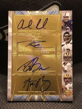 5/5 Andrew Luck Russell Wilson Drew Brees Aaron Rodgers 2014 Topps Supreme Auto