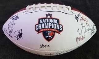 Auburn Tigers 2009 Team Signed Football Autographed Ball 2010 Champs