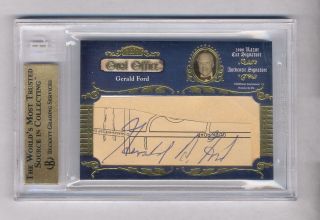 Gerald Ford & Jimmy Carter 2008 Razor Oval Office Auto Autograph 1/1 President