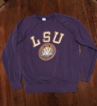 Vintage Lsu Tigers Small Crewneck Sweatshirt Louisiana State University