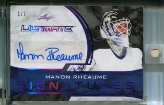 Manon Rheaume 2018 - 19 Leaf Ultimate Hockey Signatures Auto Autograph 1/7