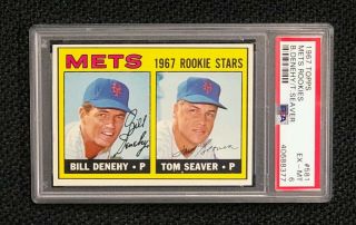 York Mets Tom Seaver 1967 Topps 581 Psa Ex - Mt 6 Rookie Card Rc