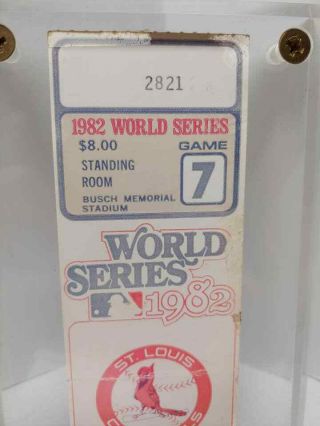 Vintage 1982 World Series Game 7 St.  Louis Cardinals Ticket Stub Busch Stadium 4
