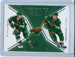 2018 - 19 Sp Authentic Franchise Icons Koivu & Greenway Wild Sp (84/199,  128)