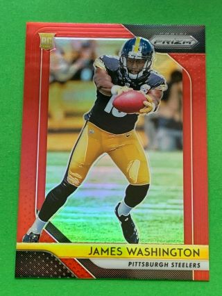 2018 Panini Prizm Red Retail 222 James Washington Rookies Pittsburgh Steelers
