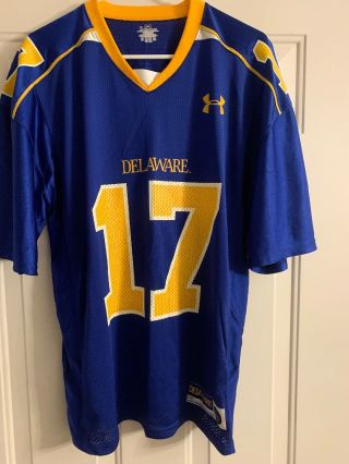 University Of Delaware Blue Hens 17 Football Jersey Under Armour Adult Size M