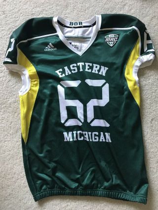 2015 Eastern Michigan University Adidas Authentic Game Worn Issued Jersey