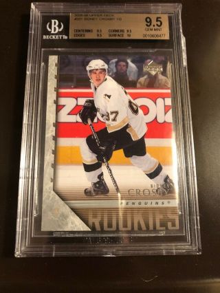 2005 - 06 Sidney Crosby Penguins Young Guns 201 Rookie Card Bgs 9.  5 W/10 Sub