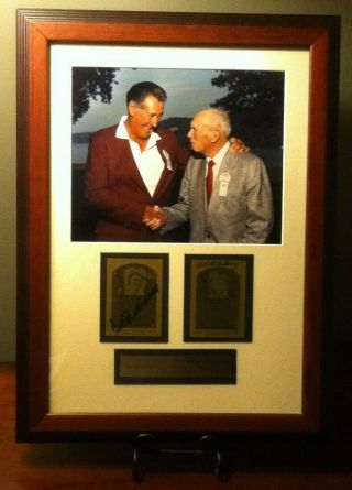 Ted Williams Bill Terry " Last 400 Hitters " Signed Framed Matted Photo 5/20 Jsa