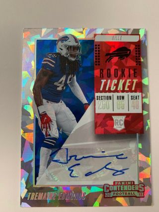 2018 Panini Contenders Rookie Ticket Cracked Ice Tremaine Edmunds Rc Auto /24