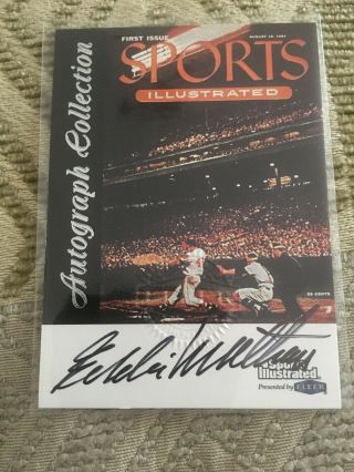 1999 Fleer Sports Illustrated Baseball Eddie Mathews AUTOGRAPH AUTO SP Insert 2