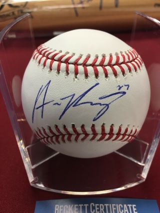 Austin Riley Autographed Baseball.  Beckett Authentication.