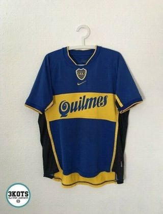Boca Juniors Jrs 2001/02 Home Football Shirt S/m Nike Vintage Soccer Jersey